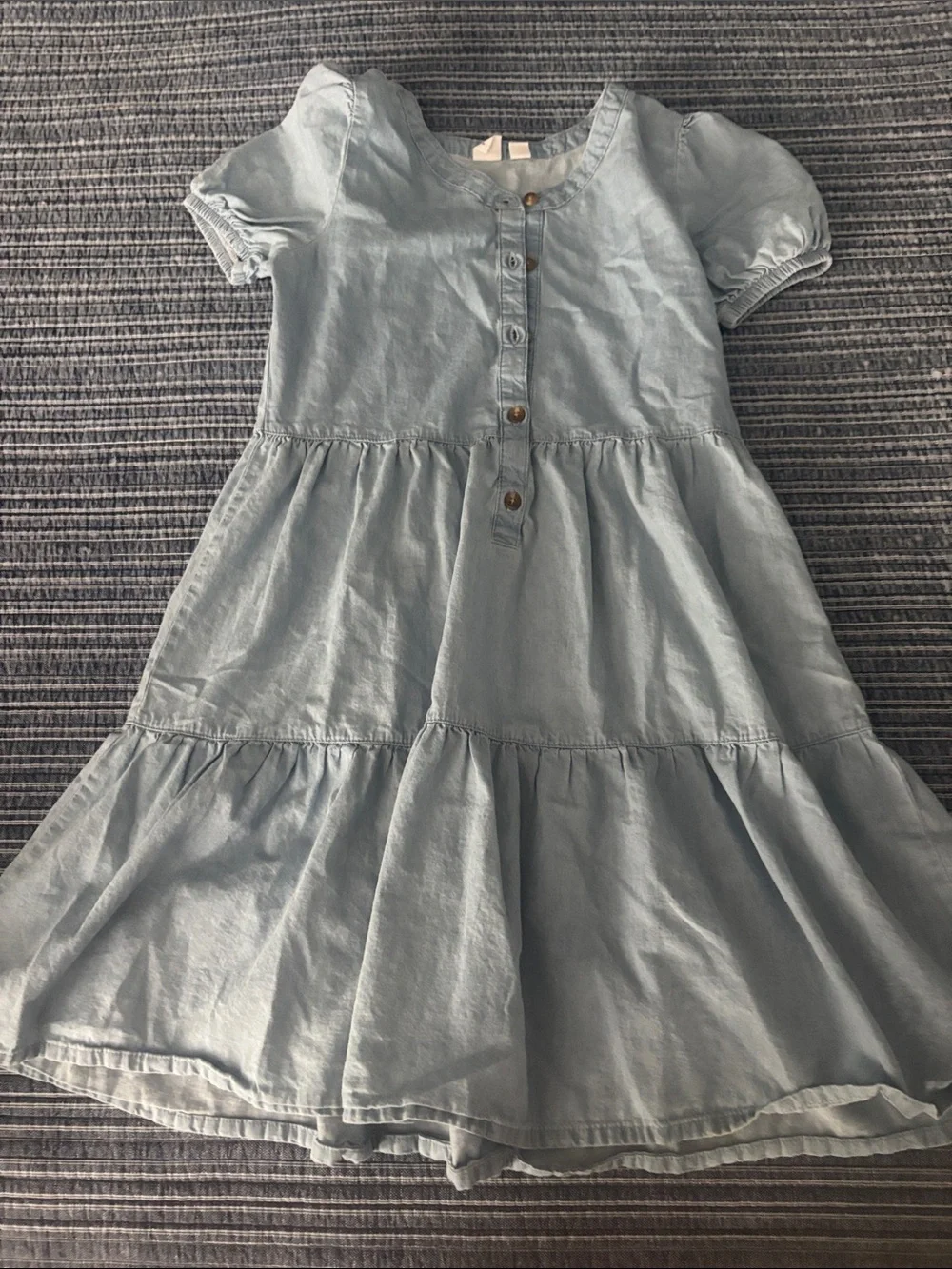 GAP Light Blue Tiered Button-Front Girls' Dress